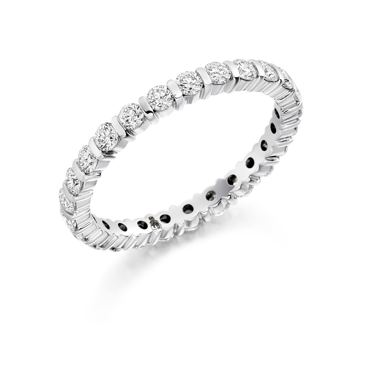 Bar set diamond eternity ring