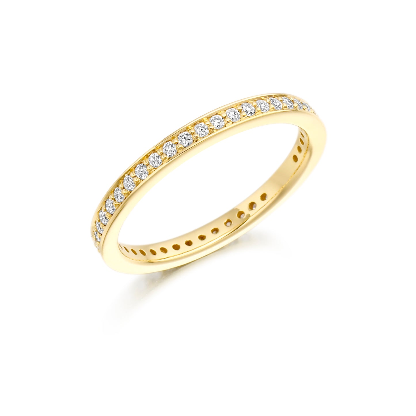 Grain set diamond eternity ring