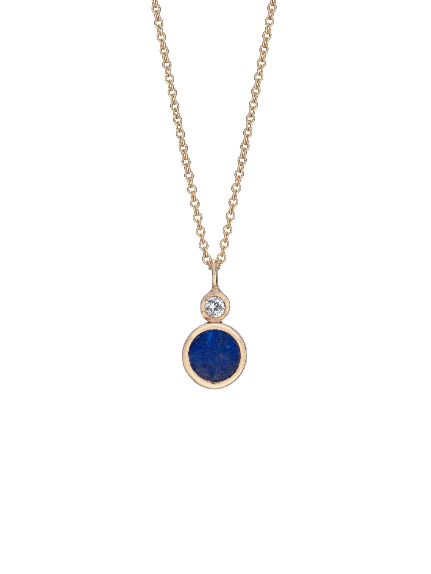Stellar Blue Lapis Lazuli and Diamond Necklace