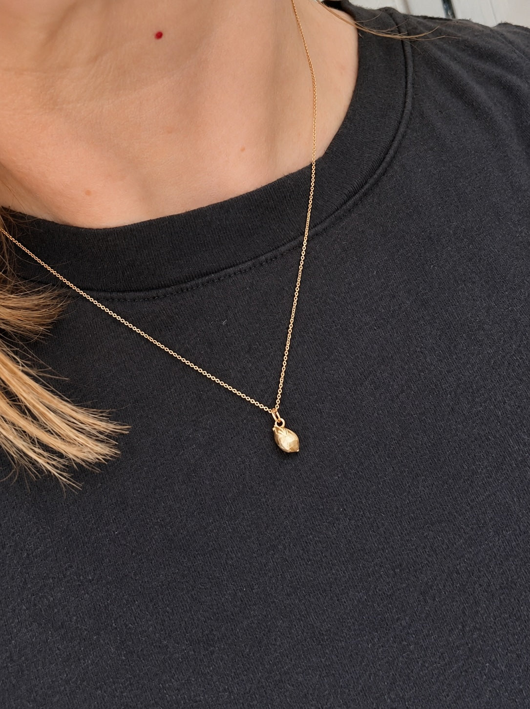 Tiny Gold Lemon Necklace