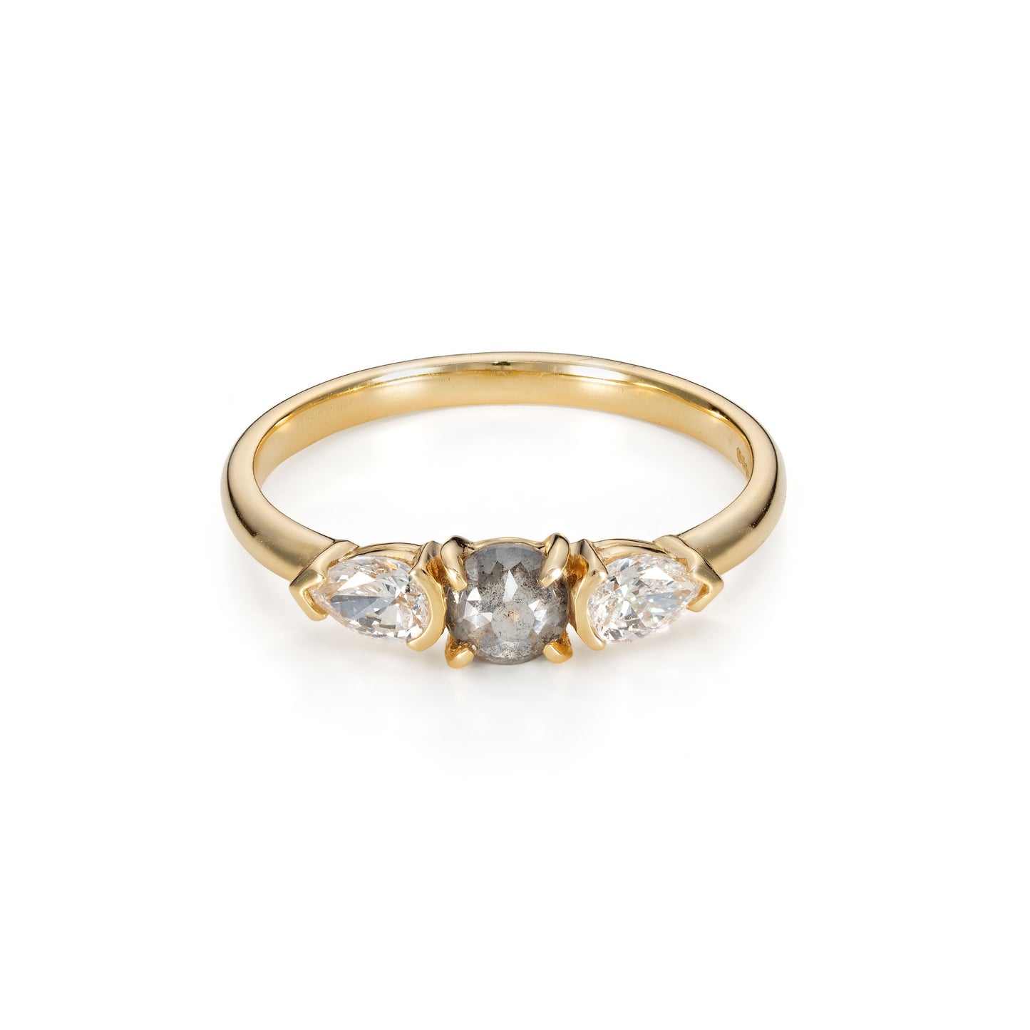 Salt And Pepper Diamond Trilogy Ring