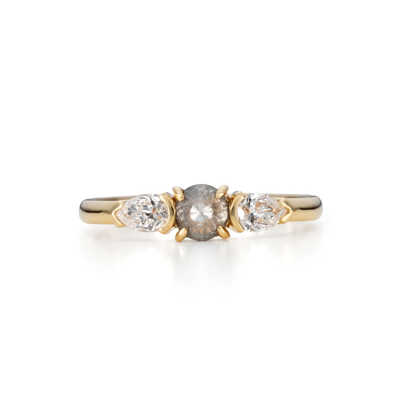 Salt And Pepper Diamond Trilogy Ring