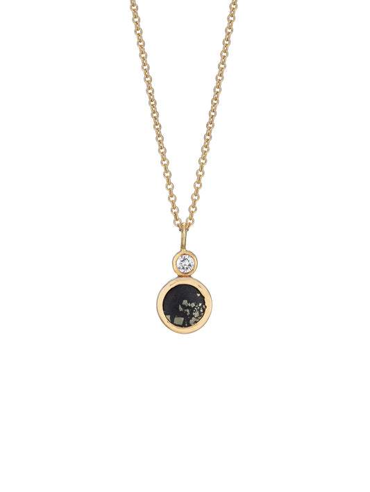 Stellar Black and Gold and Diamond Necklace