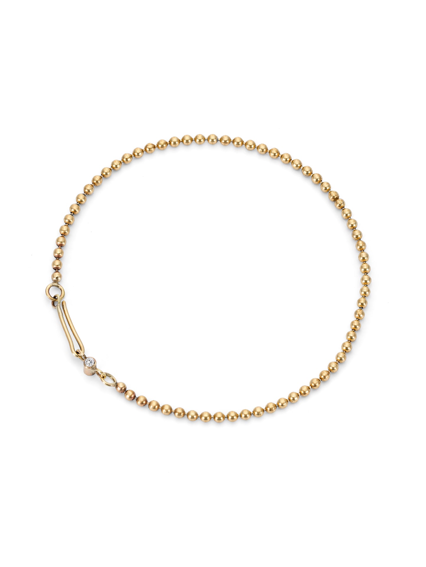 Solid Gold Ball Chain Bracelet or Extender
