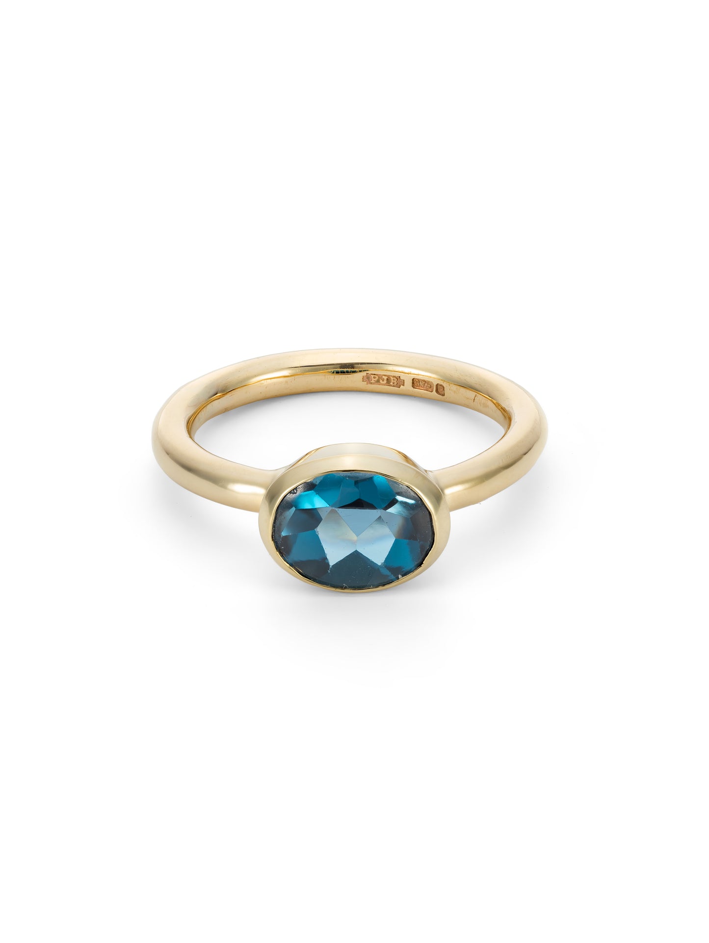 Chunky Gold Oval Topaz Ring