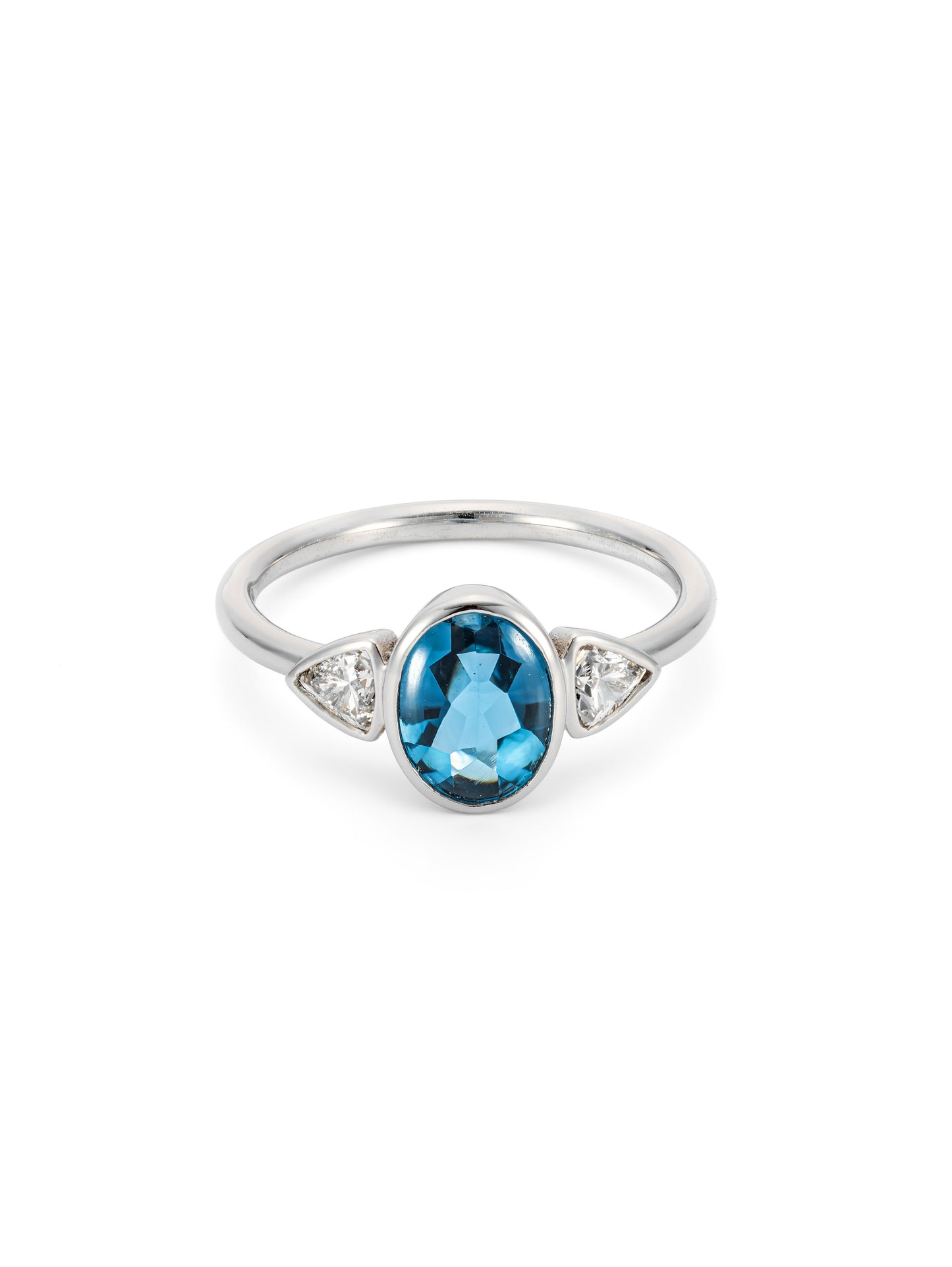 London Blue Topaz Trilogy Ring
