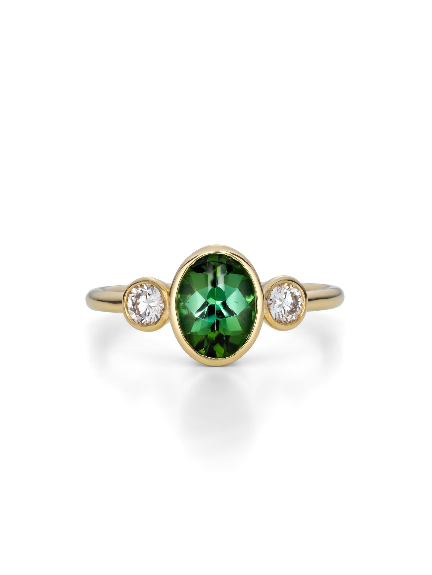 Tourmaline trilogy ring