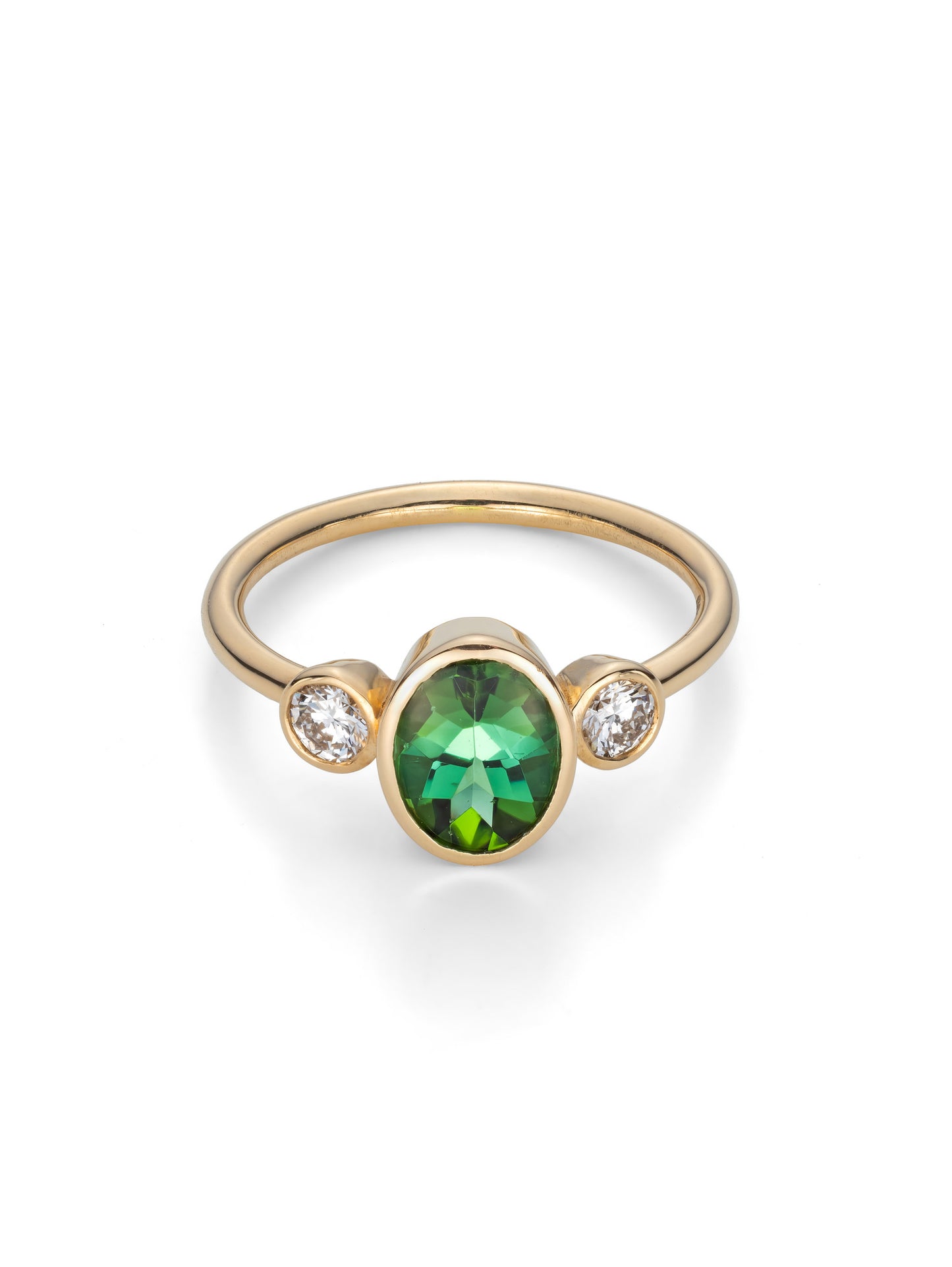 Tourmaline trilogy ring