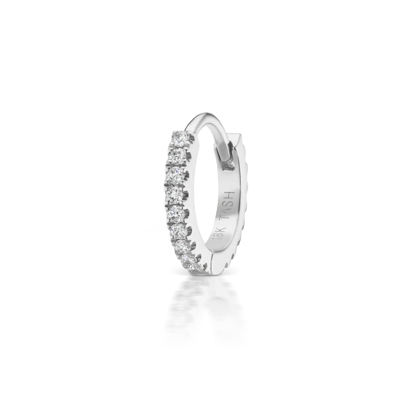 maria tash diamond hoop earring white gold