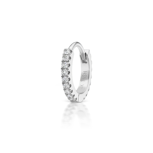 maria tash diamond hoop earring white gold
