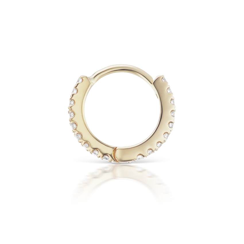maria tash diamond hoop earring gold