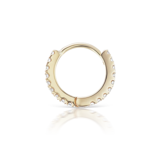 maria tash diamond hoop earring gold
