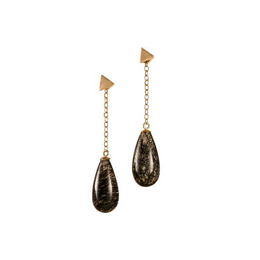 Tourmalated Quartz Drop Earrings