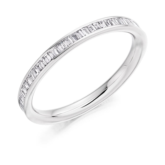 Baguette cut diamond eternity ring