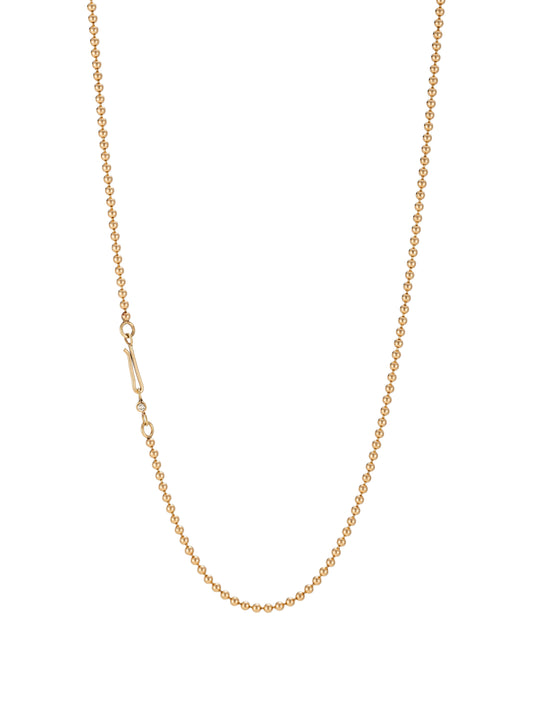 Extendable Solid Gold Ball Chain Necklace