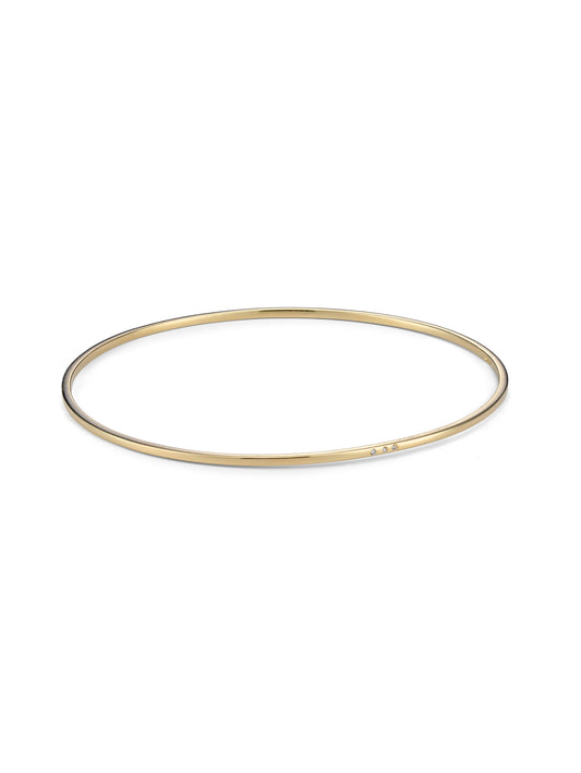 Square Profile Bangle with Melee Diamonds