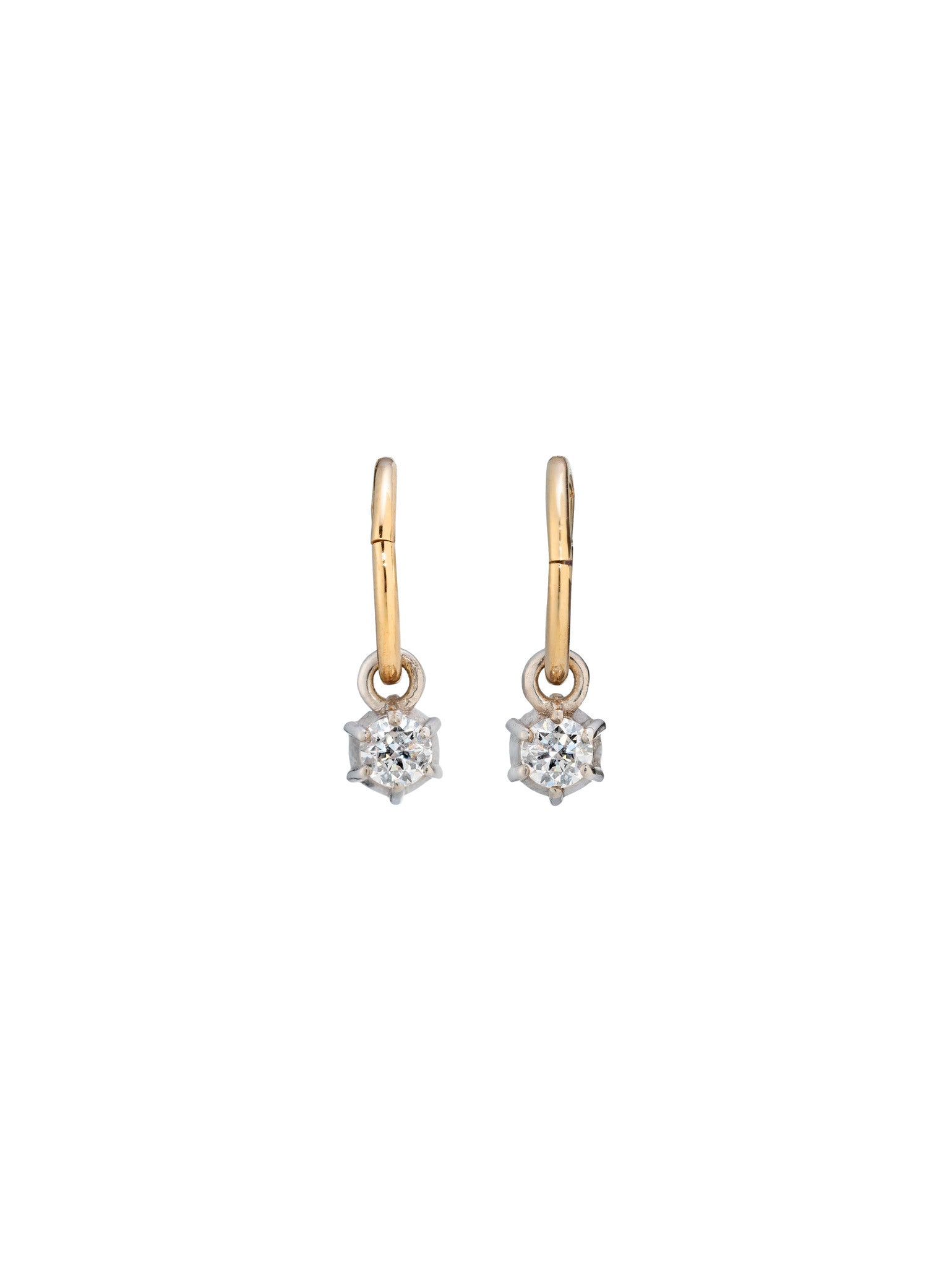 gold hoop diamond star earrings