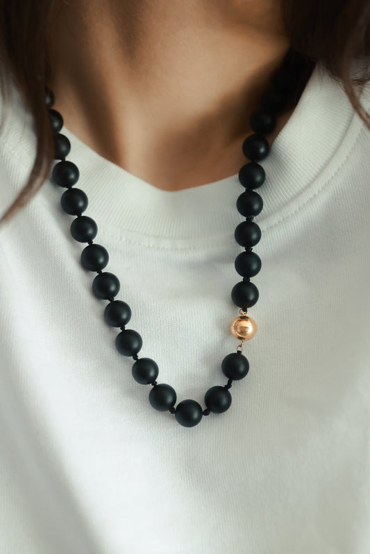 Onyx Bubble Necklace
