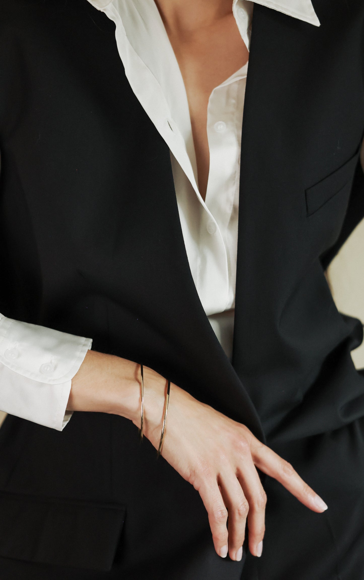 Solid Gold Round Wire Bangles