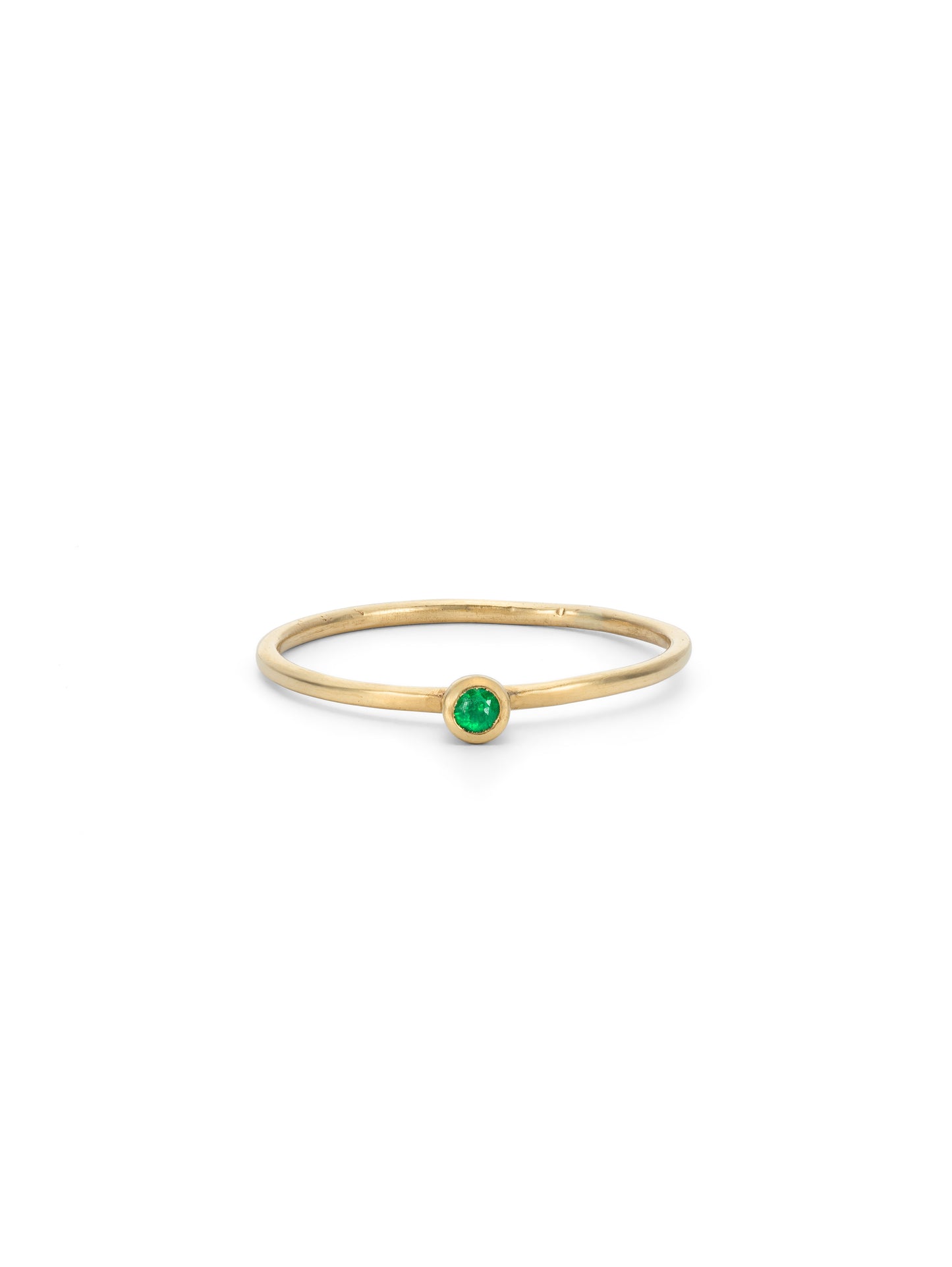 Tiny Emerald Stacking Ring