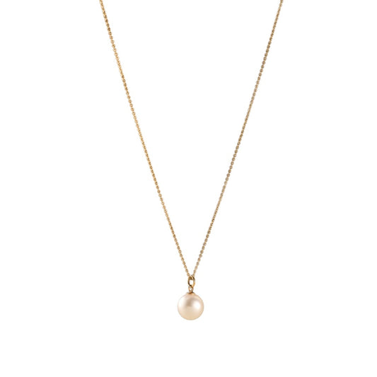 Simple Round Pearl Drop Necklace