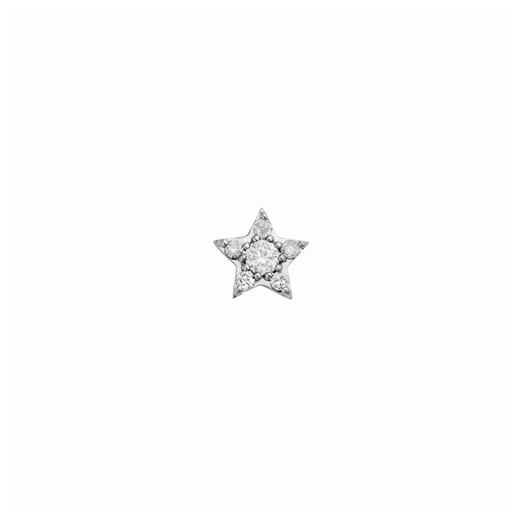 Zoe and Morgan diamond and white gold alycone earring stud