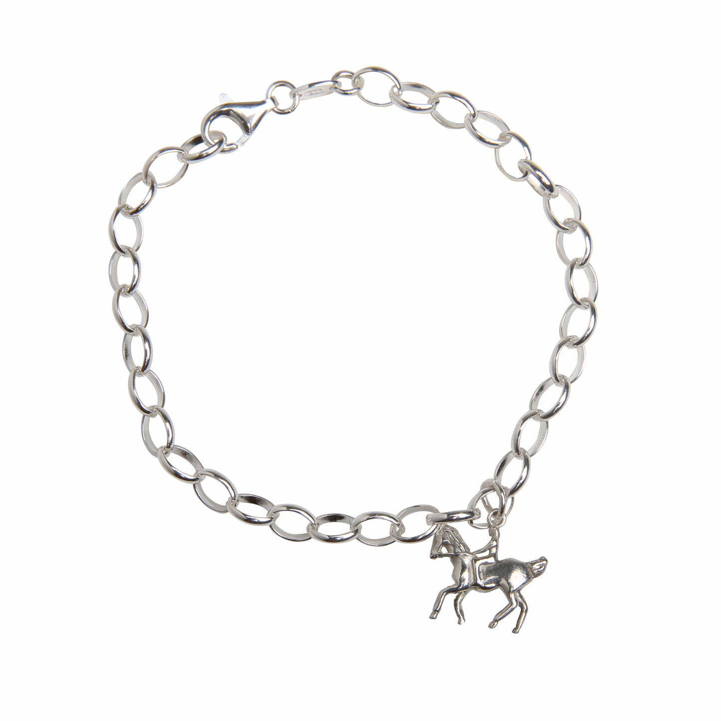 handmade giffords circus charm silver bracelet with charms