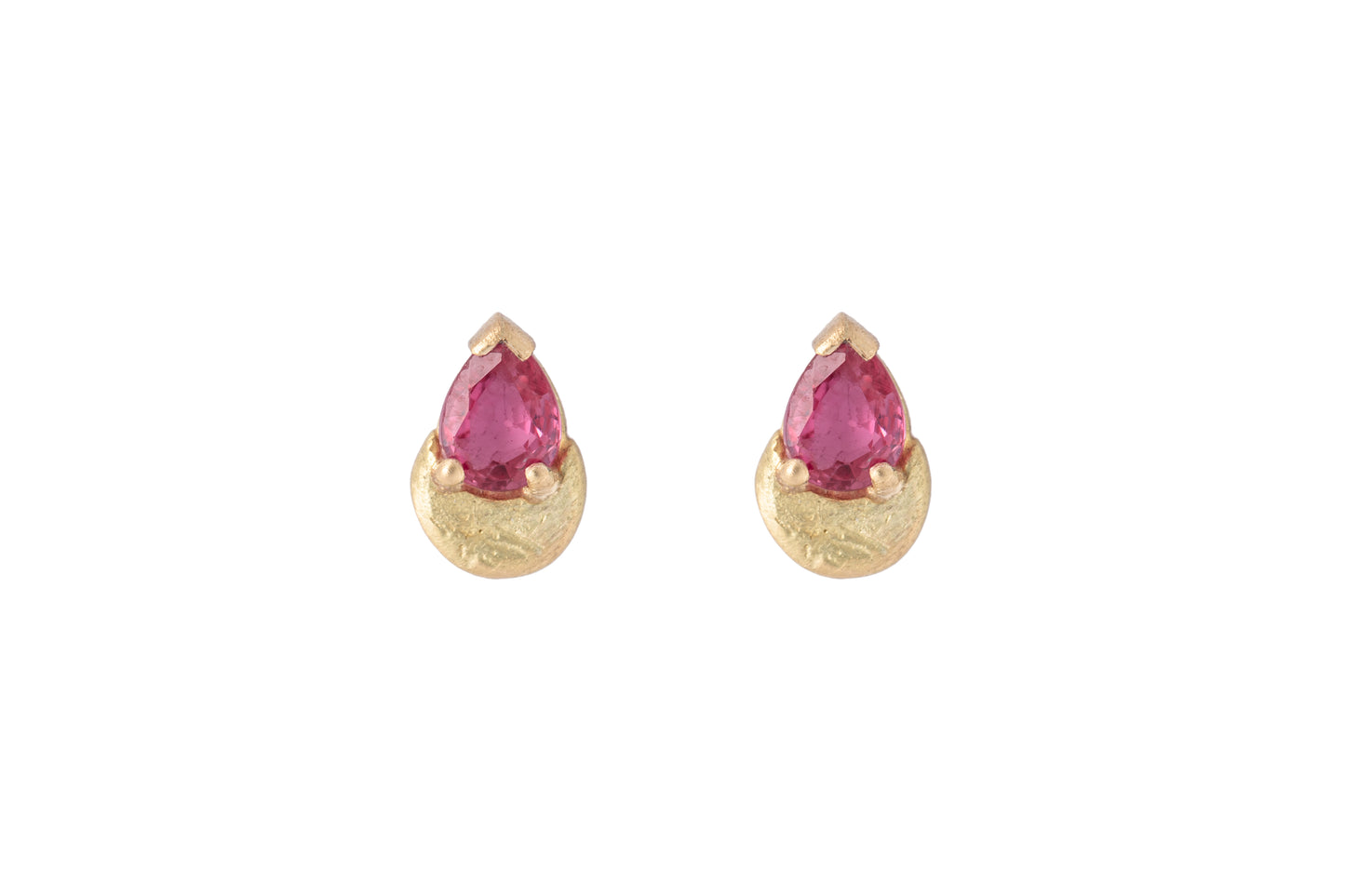 ruby roxana pink and gold earring studs