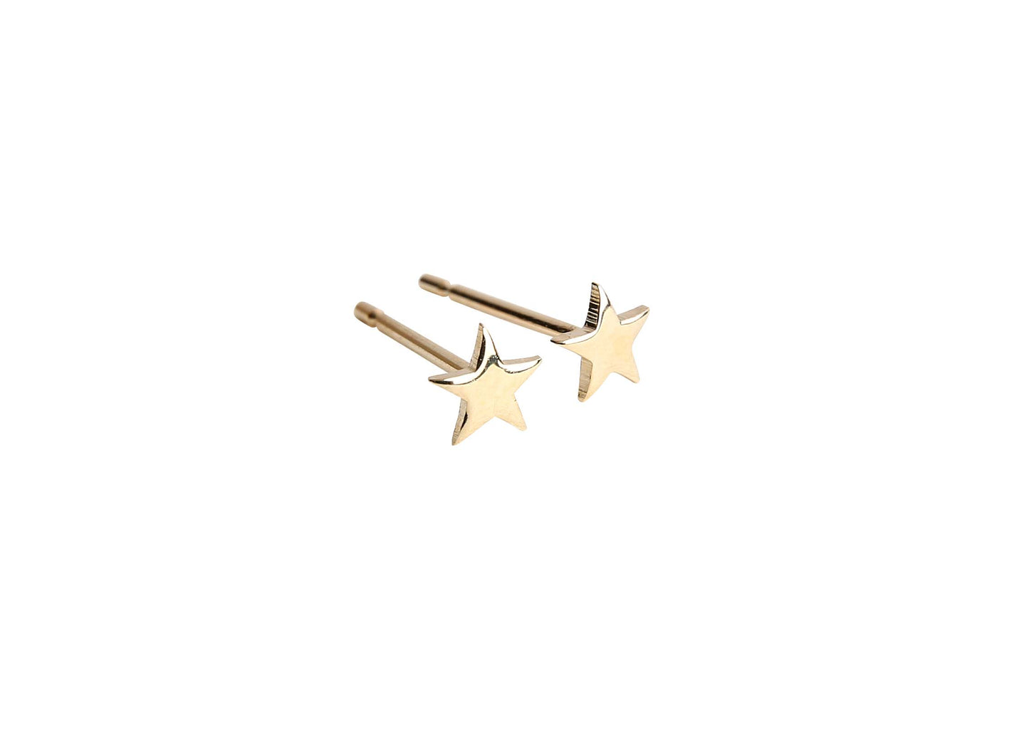 solid recycled gold star stud earrings