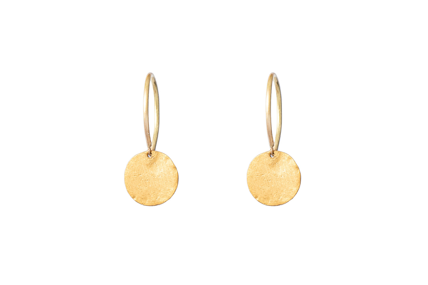 Heidi Hockenjos gold disc earrings
