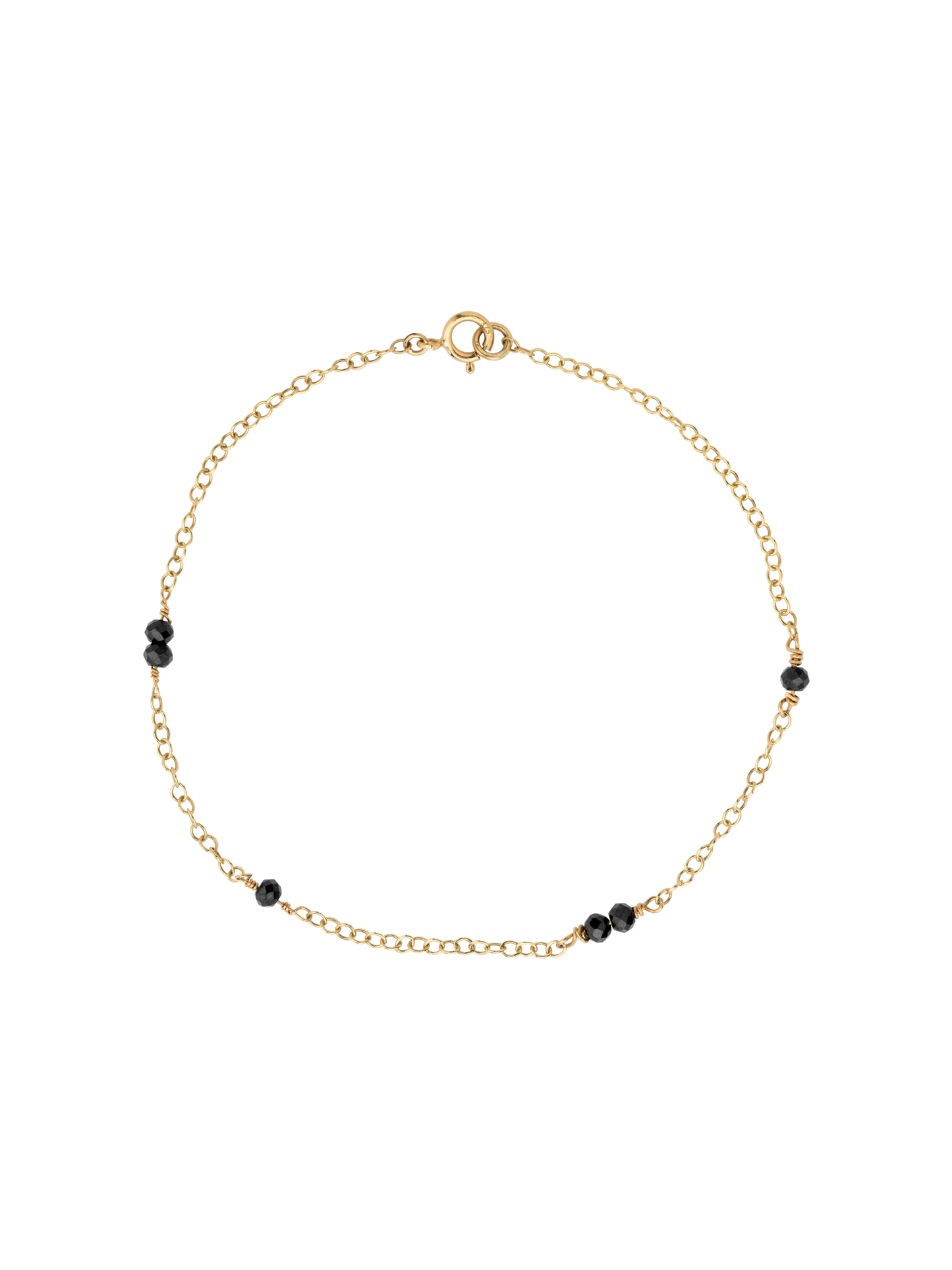 faceted gold gemstone bracelet