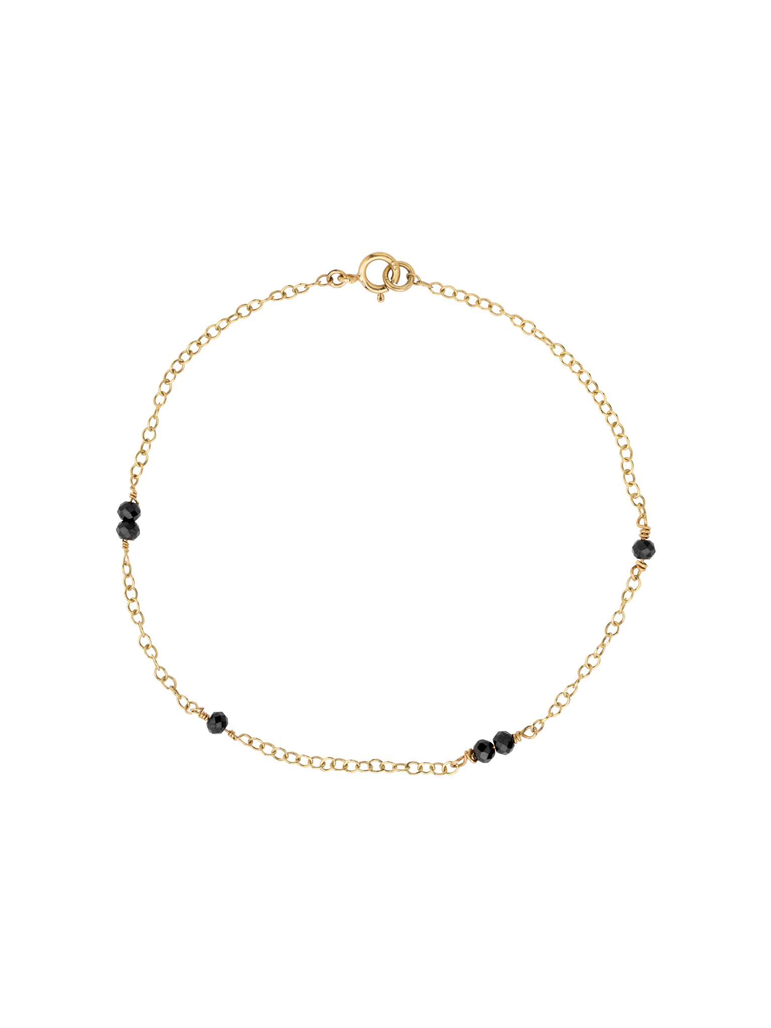 faceted gold gemstone bracelet