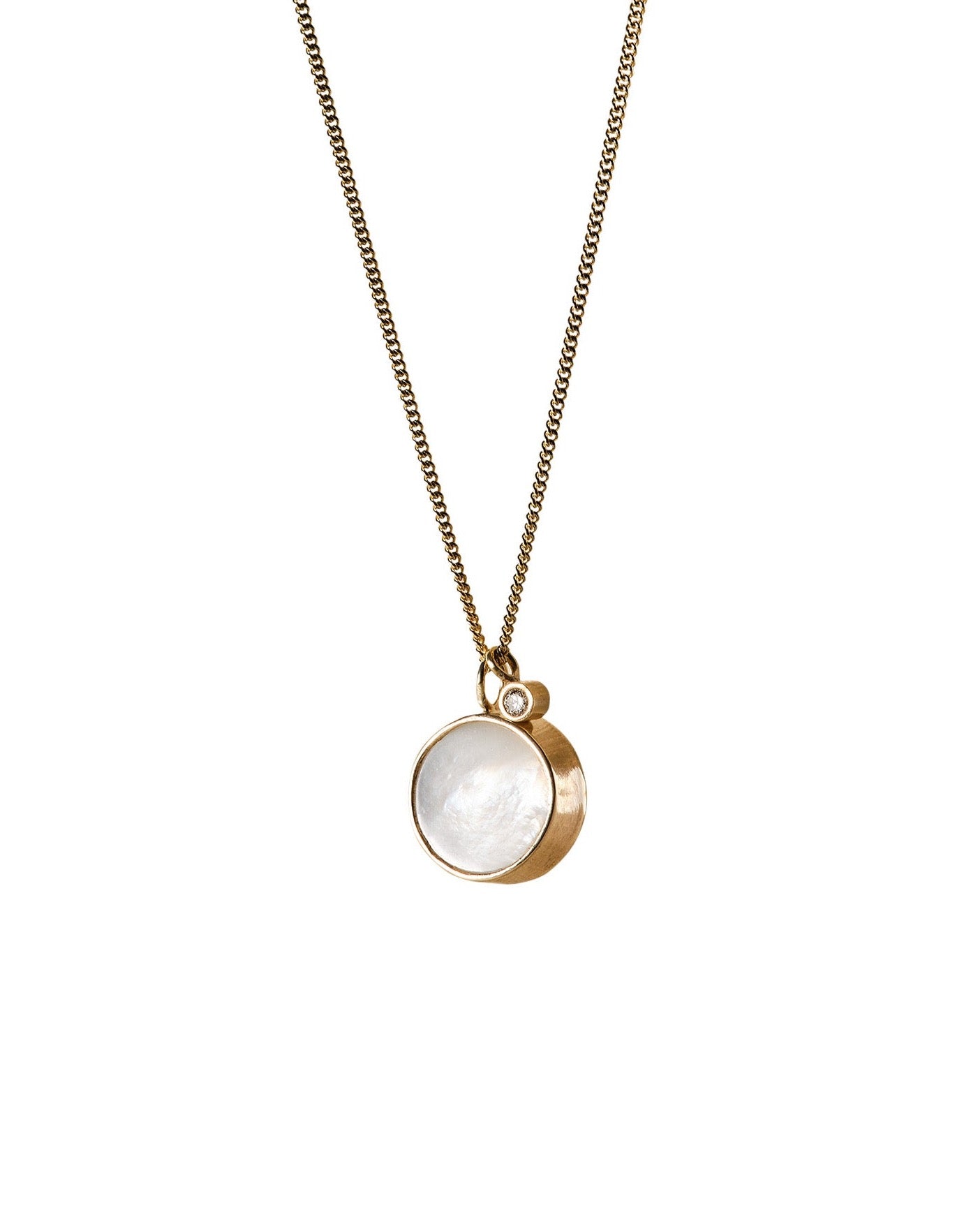 small stellar mother of pearl pendant necklace