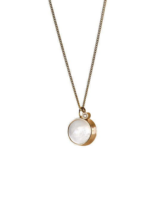 small stellar mother of pearl pendant necklace