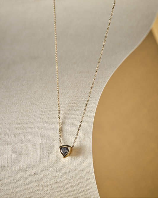 salt and pepper diamond and gold necklace lifestyle