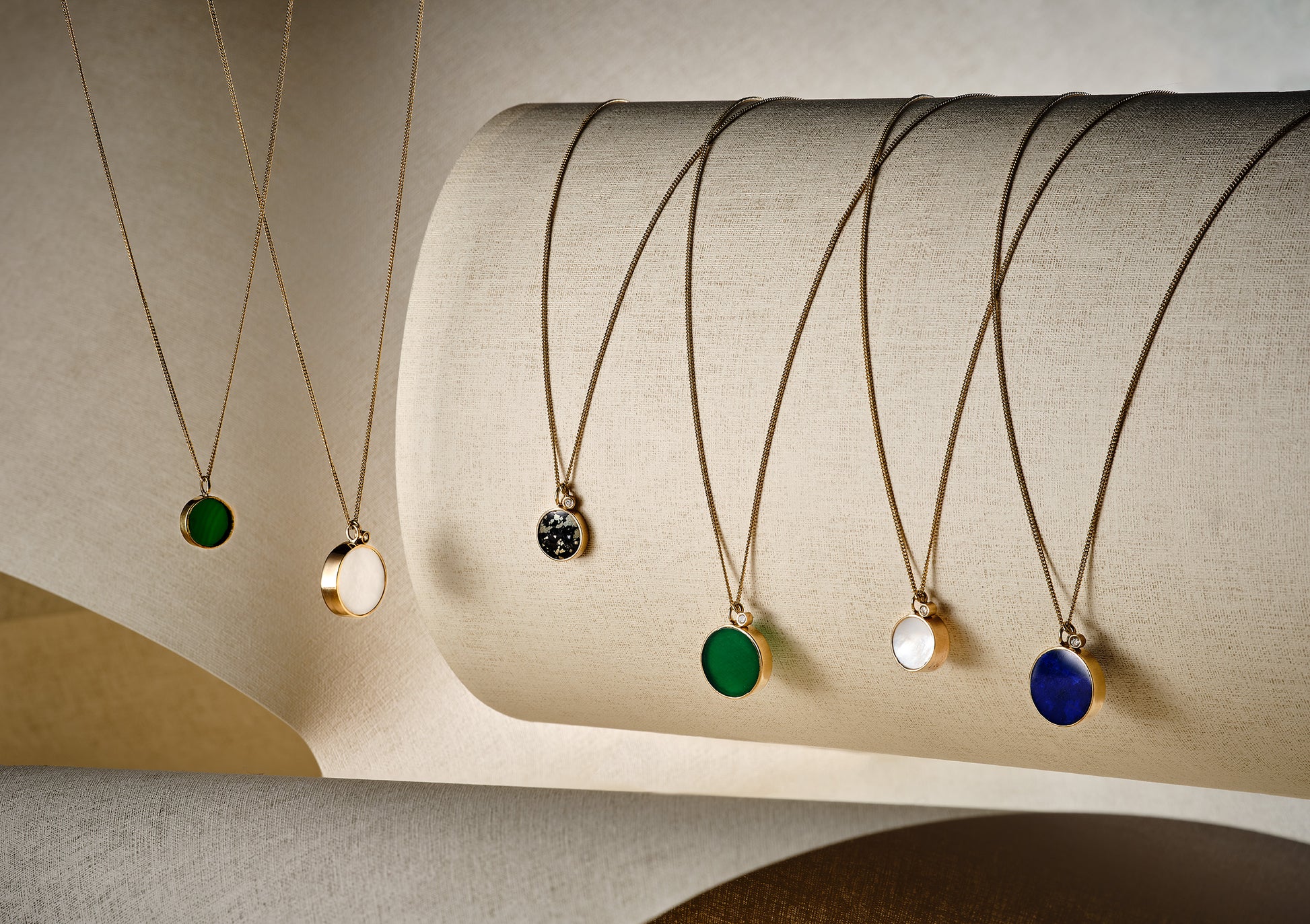collection of stellar pendant gold necklaces