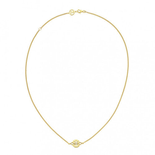 Gold and zirconia necklace with sun pendant - whole