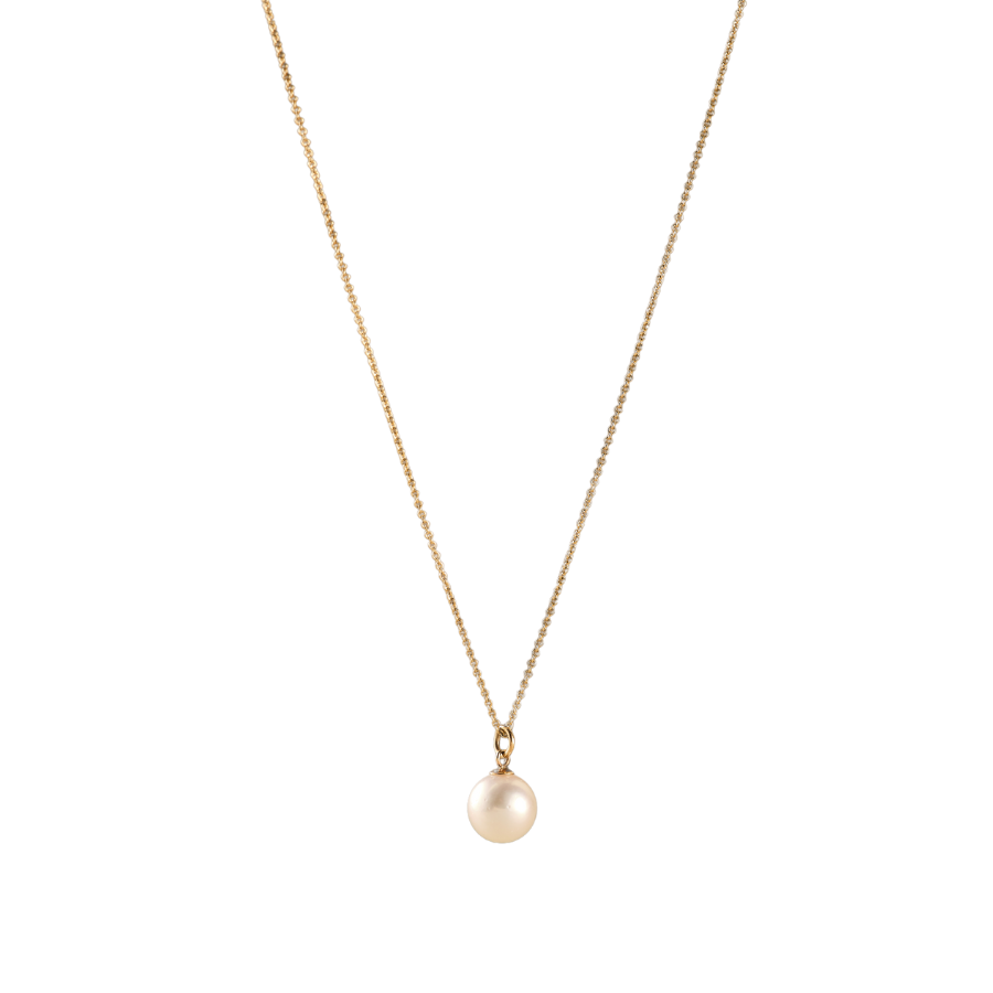 simple pearl pendant gold necklace