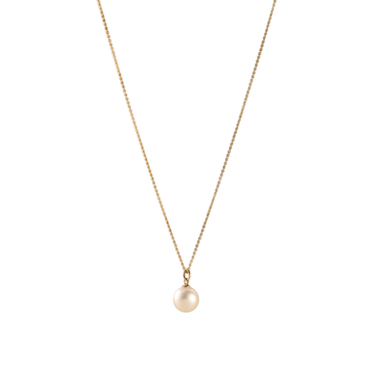 simple pearl pendant gold necklace